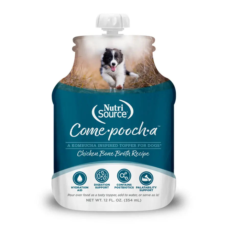 NutriSource Come-Pooch-A Broth Food Topper 12ea/12 oz NutriSource