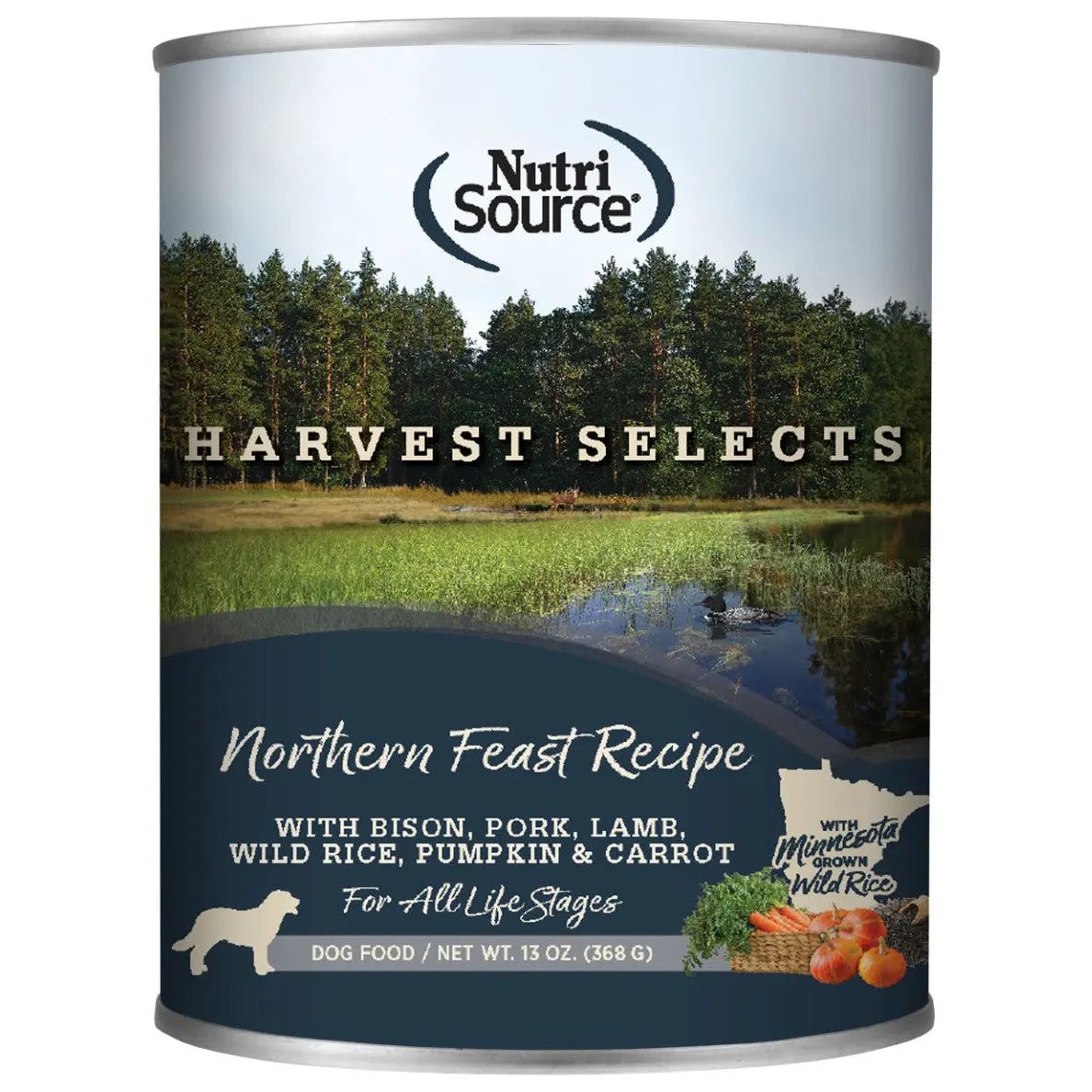 NutriSource Harvest Selects Canned Dog Food 12ea/13 oz NutriSource