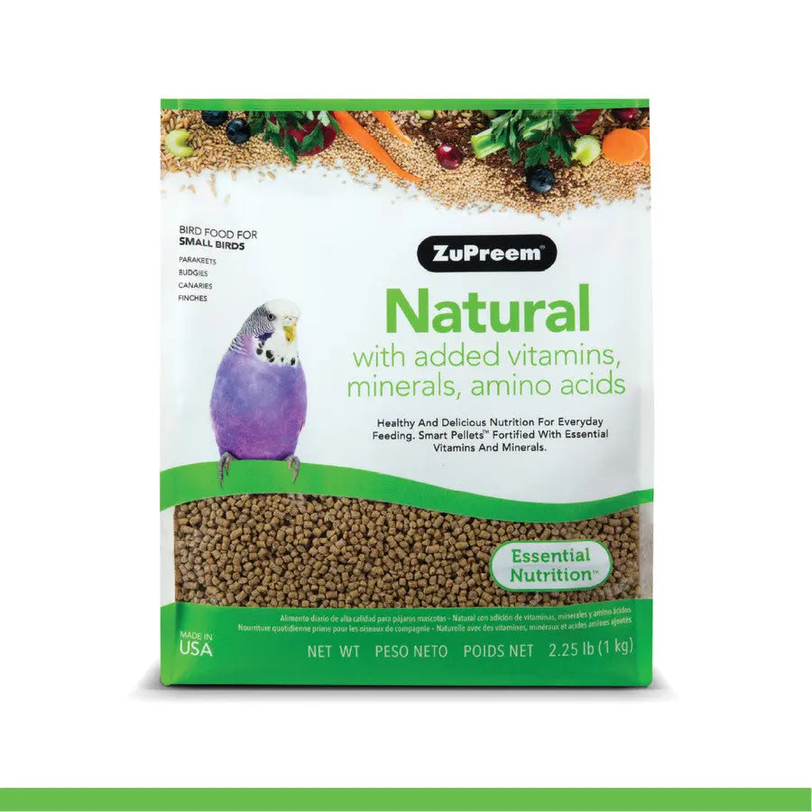 ZuPreem Natural Pelleted Bird Food for Parakeets 1ea/2.25 lb ZuPreem