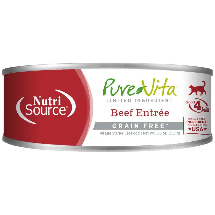 NutriSource PureVita LID Grain Free Canned Cat Food 12ea/5.5 oz NutriSource