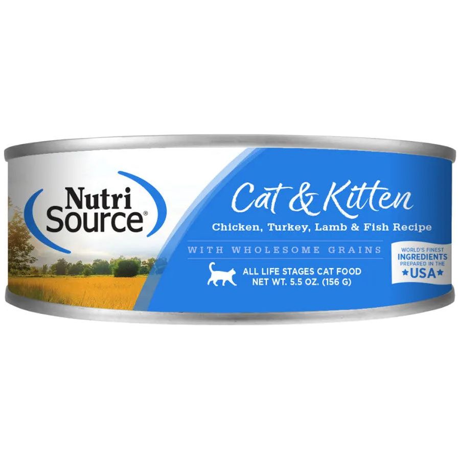 NutriSource Cat & Kitten All Life Stages Canned Cat Food 12ea/5.5 oz NutriSource