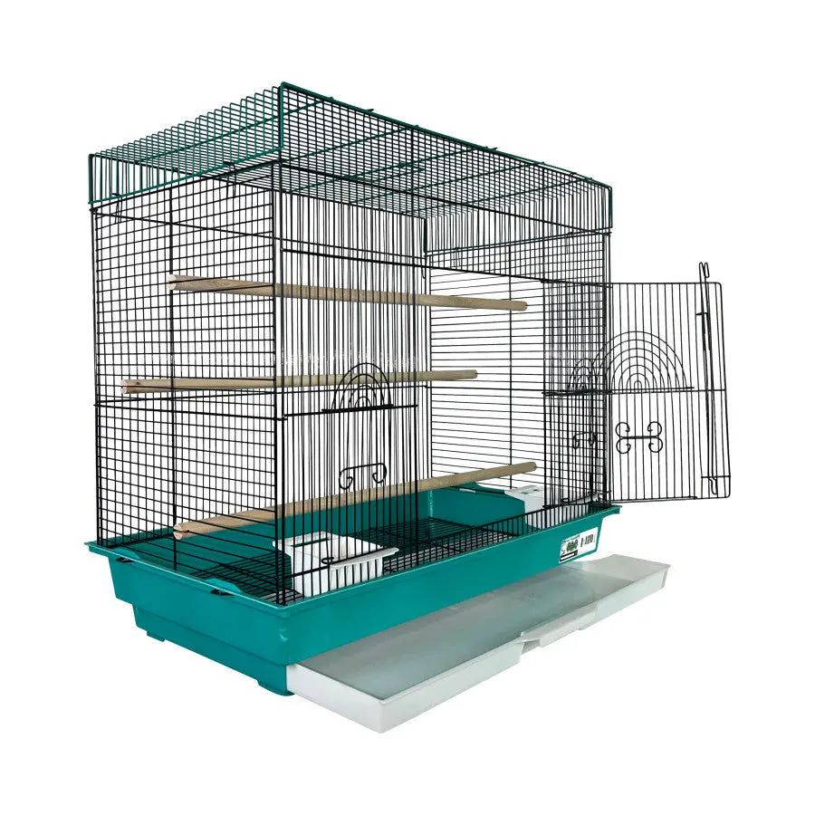 A & E Cages Happy Beaks 2-Tone Flat Top Bird Cage 26In X 14In X 23 in, 2 pk A&E Cage Company