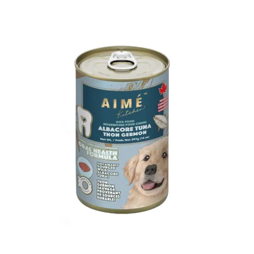 Aime Kitchen Oral Health Albacore Tuna Wet Dog Food 12/14oz Aime Kitchen