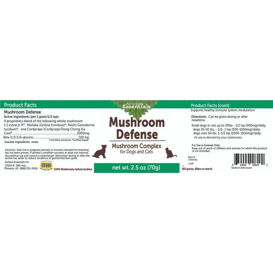 Animal Essentials Mushroom Defense Cat & Dog Vitamin Supplement Animal Essentials®