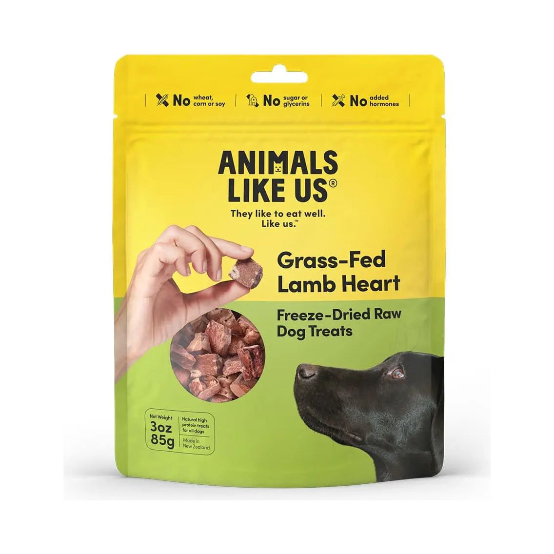 Animals Like Us Freeze Dried Raw Grass-Fed Lamb Heart Dog Treat 3 oz Animals Like Us