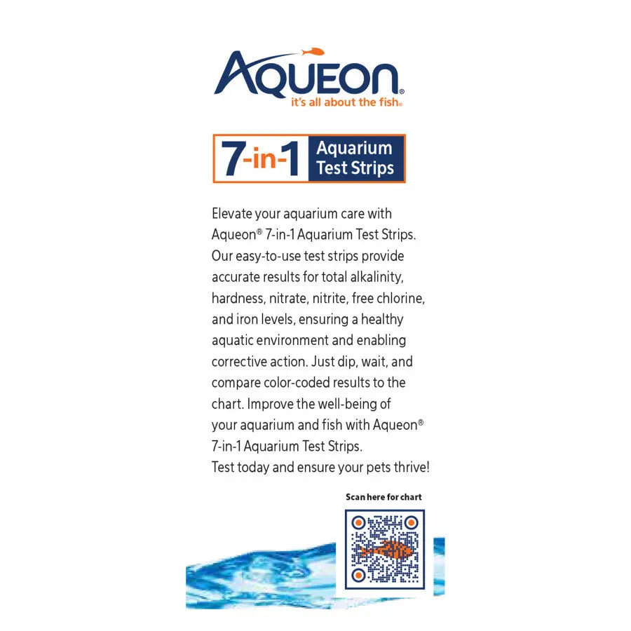 Aqueon 7-in-1 Aquarium Test Strips 50 ct Aqueon