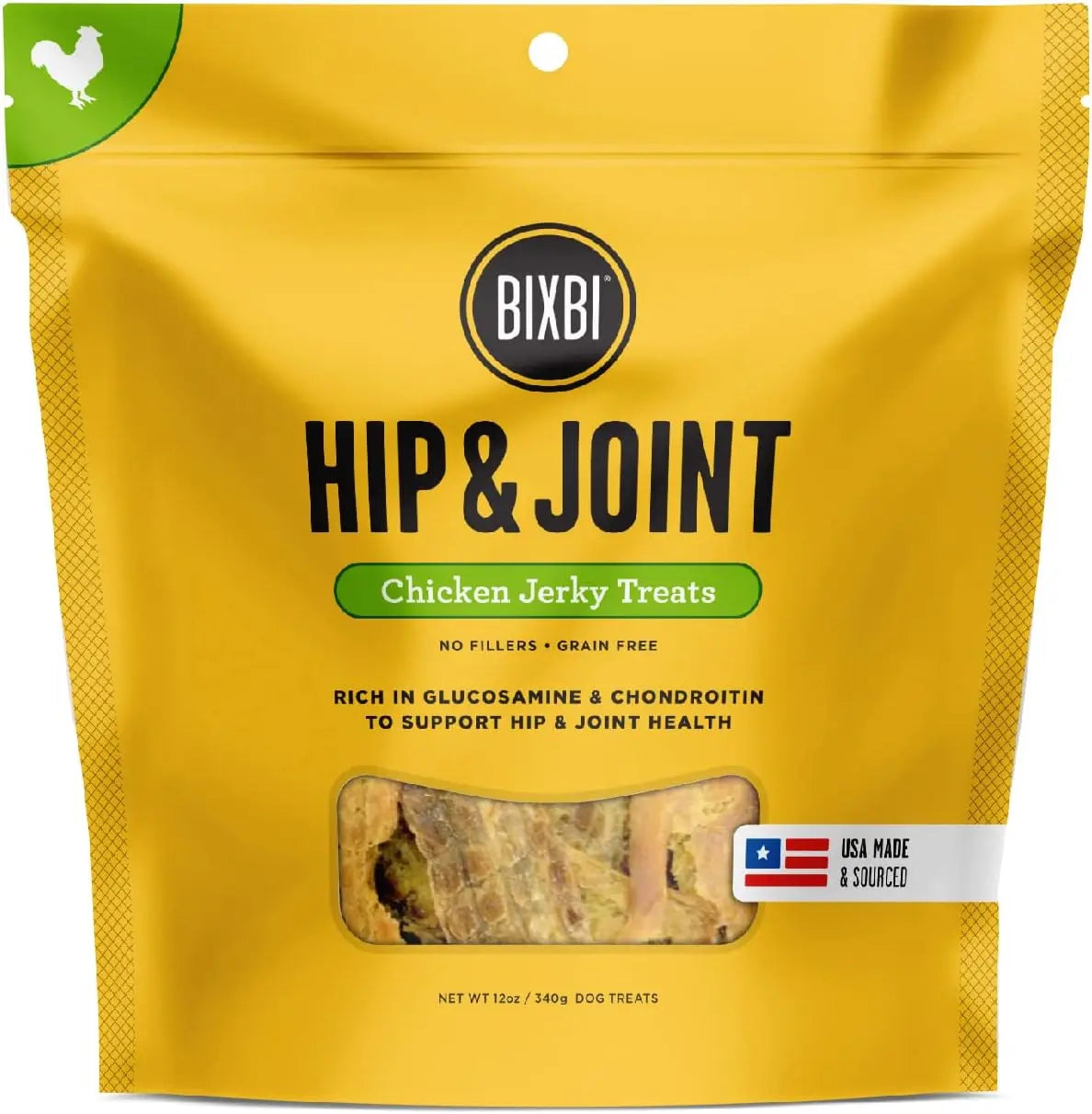 BIXBI Hip & Joint Grain-Free Jerky Dog Treats BIXBI