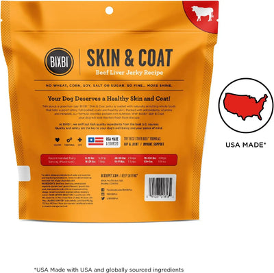 BIXBI Skin & Coat Beef Jerky Dog Treats BIXBI