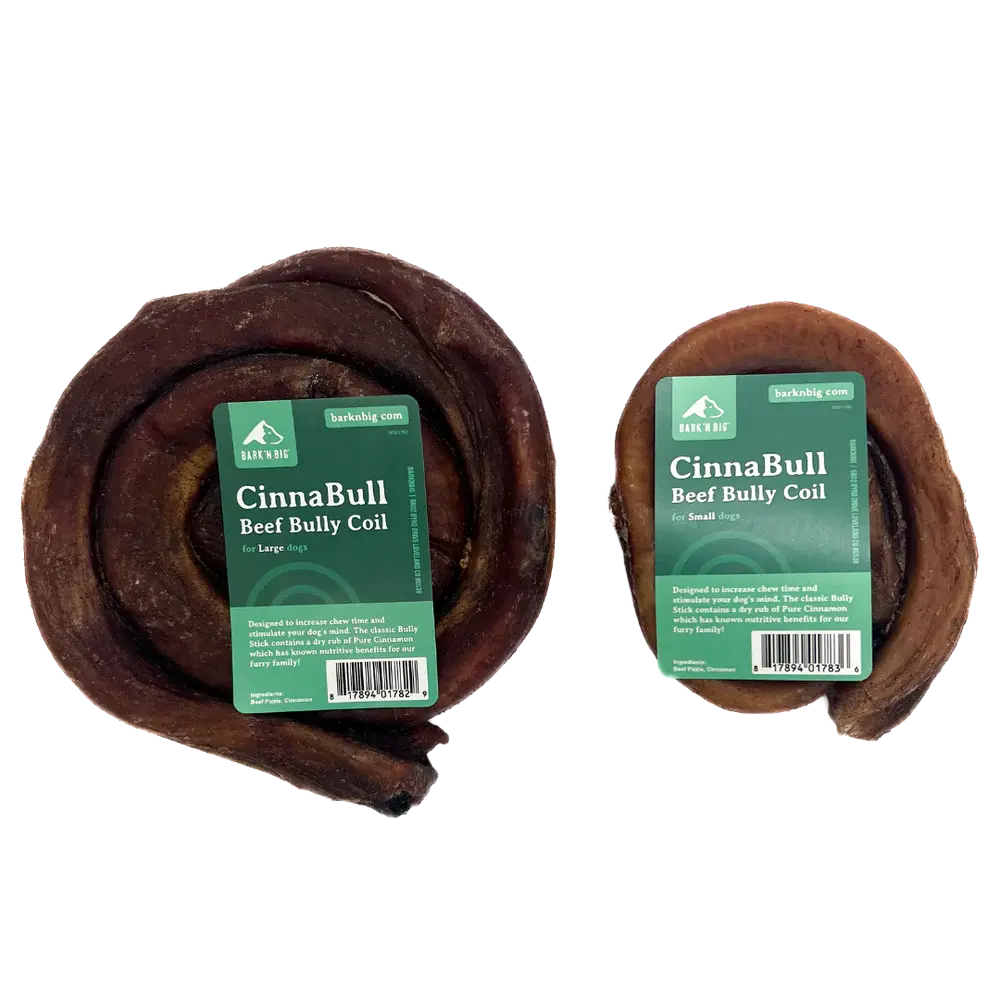 BarkNBig CinnaBull Bully Coil Dog Treats 1ct BarknBig