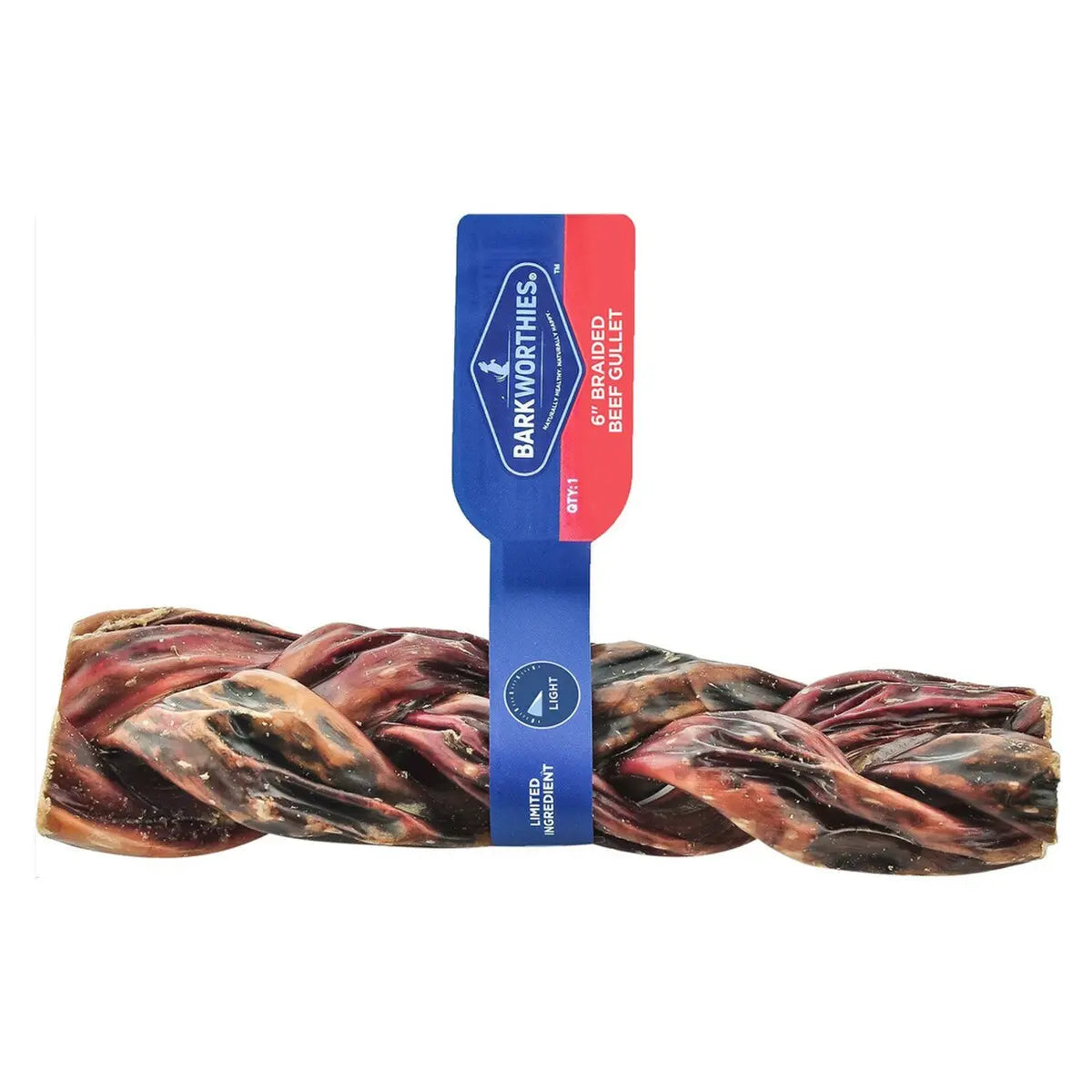 Barkworthies Braided Beef Gullet 6" Dog Treat Barkworthies