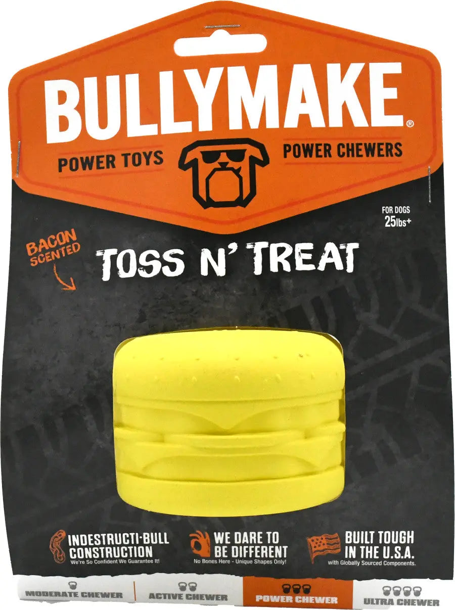 BullyMake Toss n' Treat Flavored Dog Chew Toy BullyMake