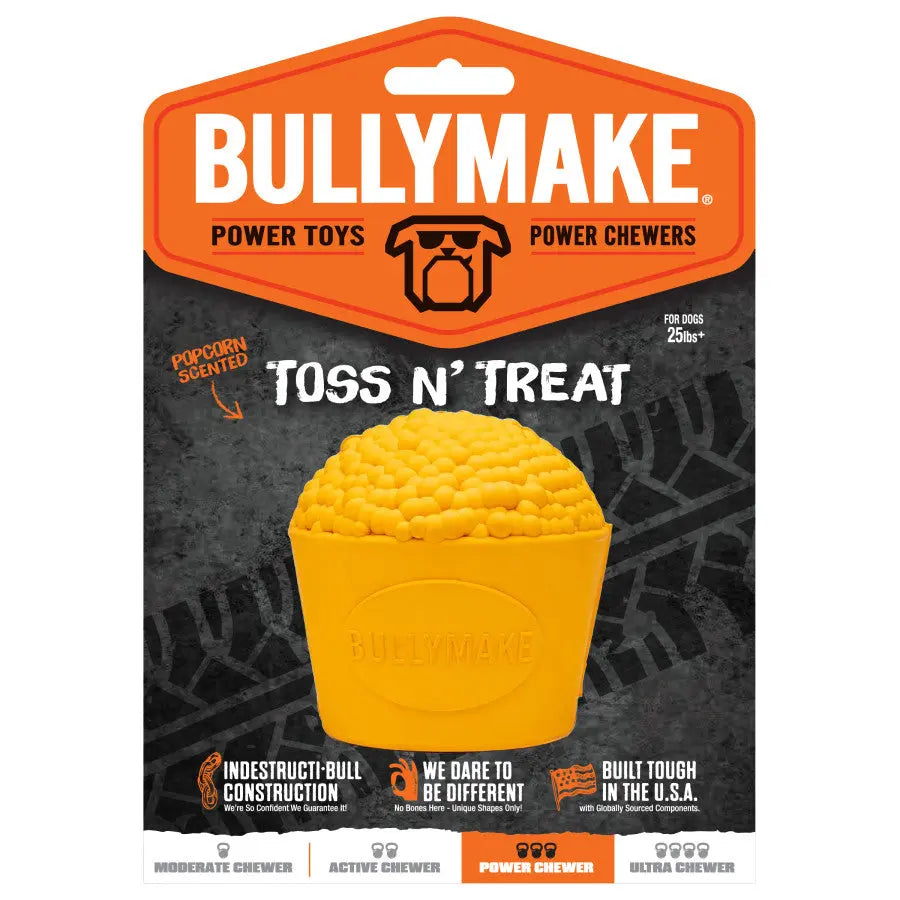 BullyMake Toss n' Treat Flavored Dog Chew Toy BullyMake