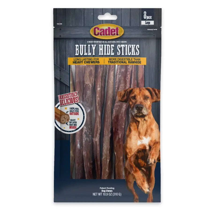 Cadet Bully Hide Sticks All-Natural Dog Chews Cadet