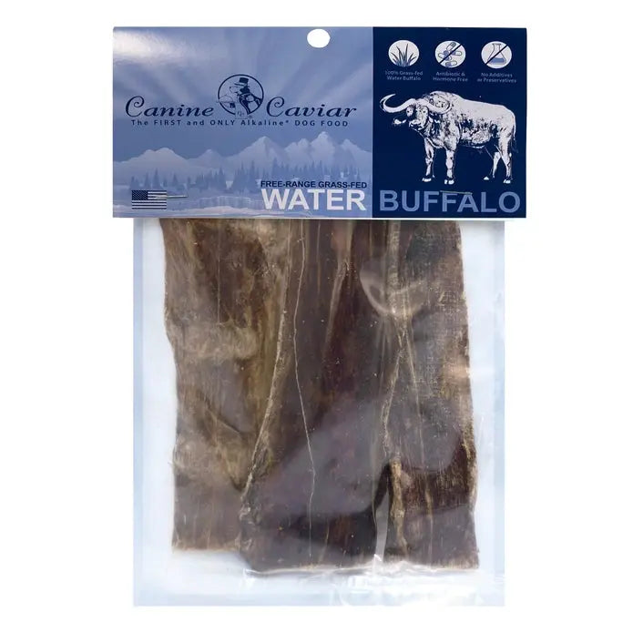 Canine Caviar Water Buffalo Jerky Flat Dog Treats 3pk, 6" Canine Caviar