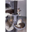 Catry Bradbury 7 Level Gray Cat Tree With Scratching Posts, Condo, Hammock and Two Shag Fur Cushions PetPals Group