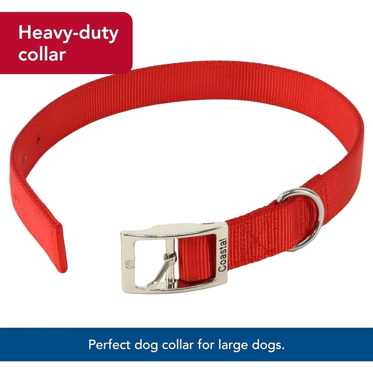 Coastal Flat Buckle Double Ply Nylon Collars & Leads Coastal Pet