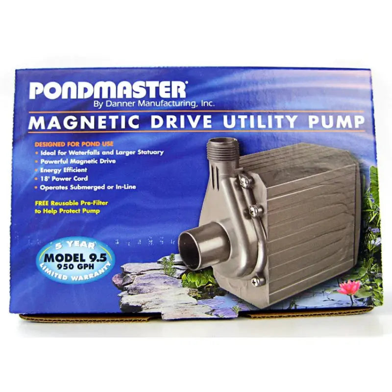 Danner Pondmaster Pond-Mag Magnetic Drive Water Pump Black 18Ft Cord Danner Manufacturing Inc. CPD