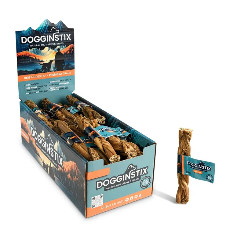 Dogginstix Braided Beef Tripe Sticks for Puppies Dogginstix