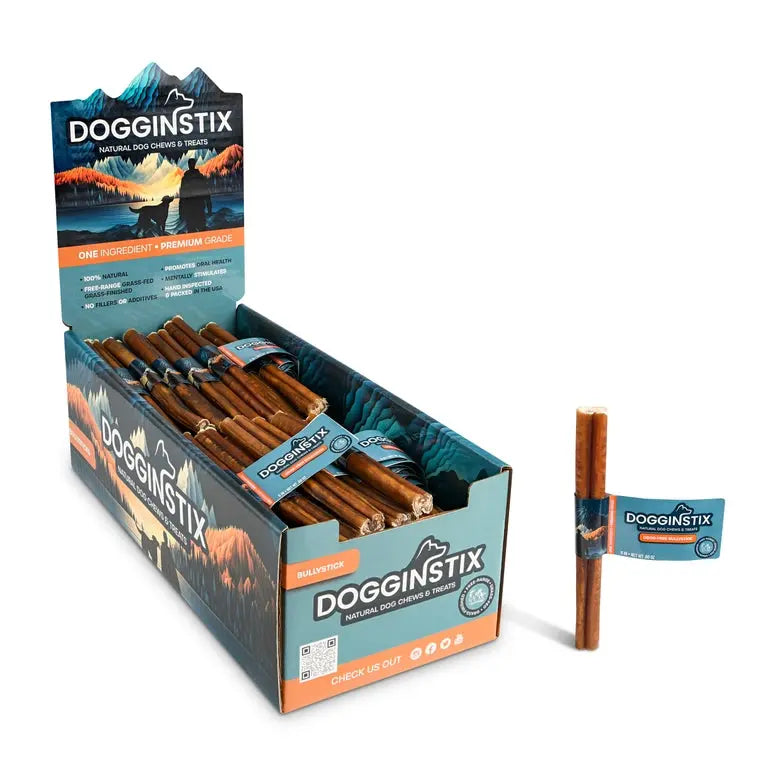 Dogginstix Grass-Fed Natural Bully Sticks Dog Treats Dogginstix