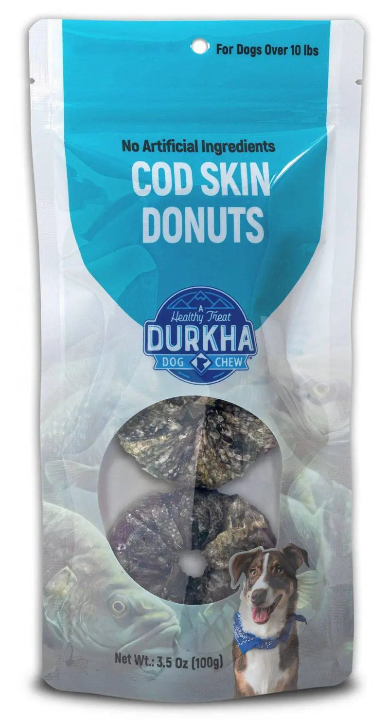 Durkha Cod Skin Donut Dog Treat Durkha