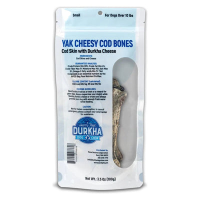 Durkha Himalayan Yak Cheesy Cod Bone Chew Dog Treat Durkha