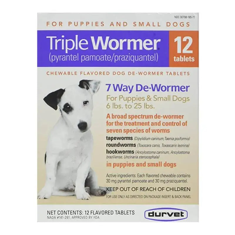 Durvet Triple Wormer Broad Spectrum De-wormer For Dogs Durvent