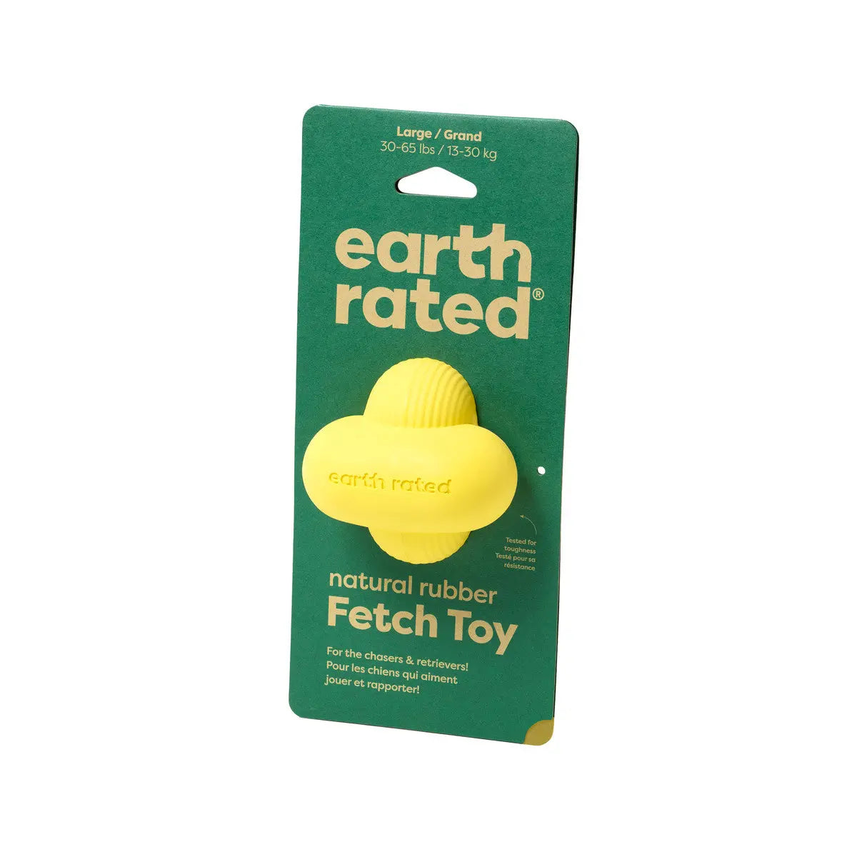 Earth Rated Dog Fetch Toy Yellow Rubber Earth Rated