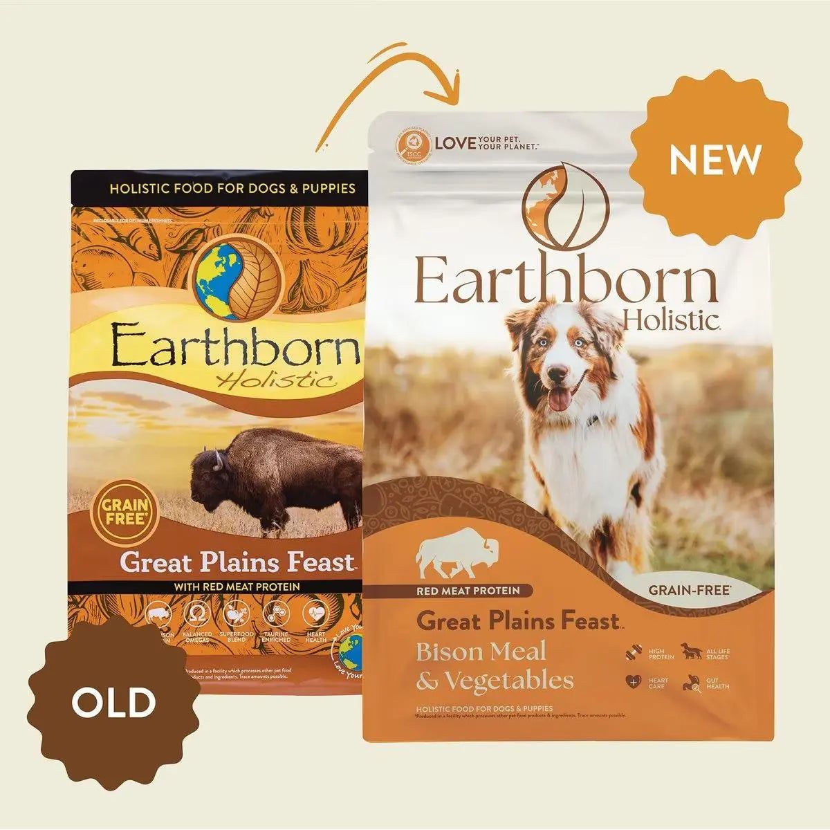 Earthborn Holistic Great Plains Feast Bison Meal & Vegetables Grain-Free Dry Dog Food Earthborn Holistic