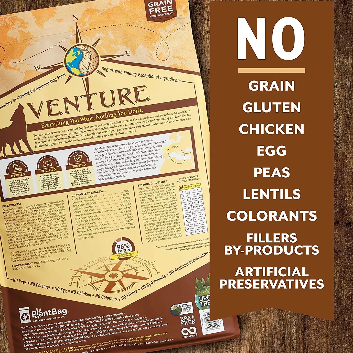 Earthborn Holistic® Venture Duck Meal & Pumpkin Grain Free Formula 25 Lbs Earthborn Holistic®