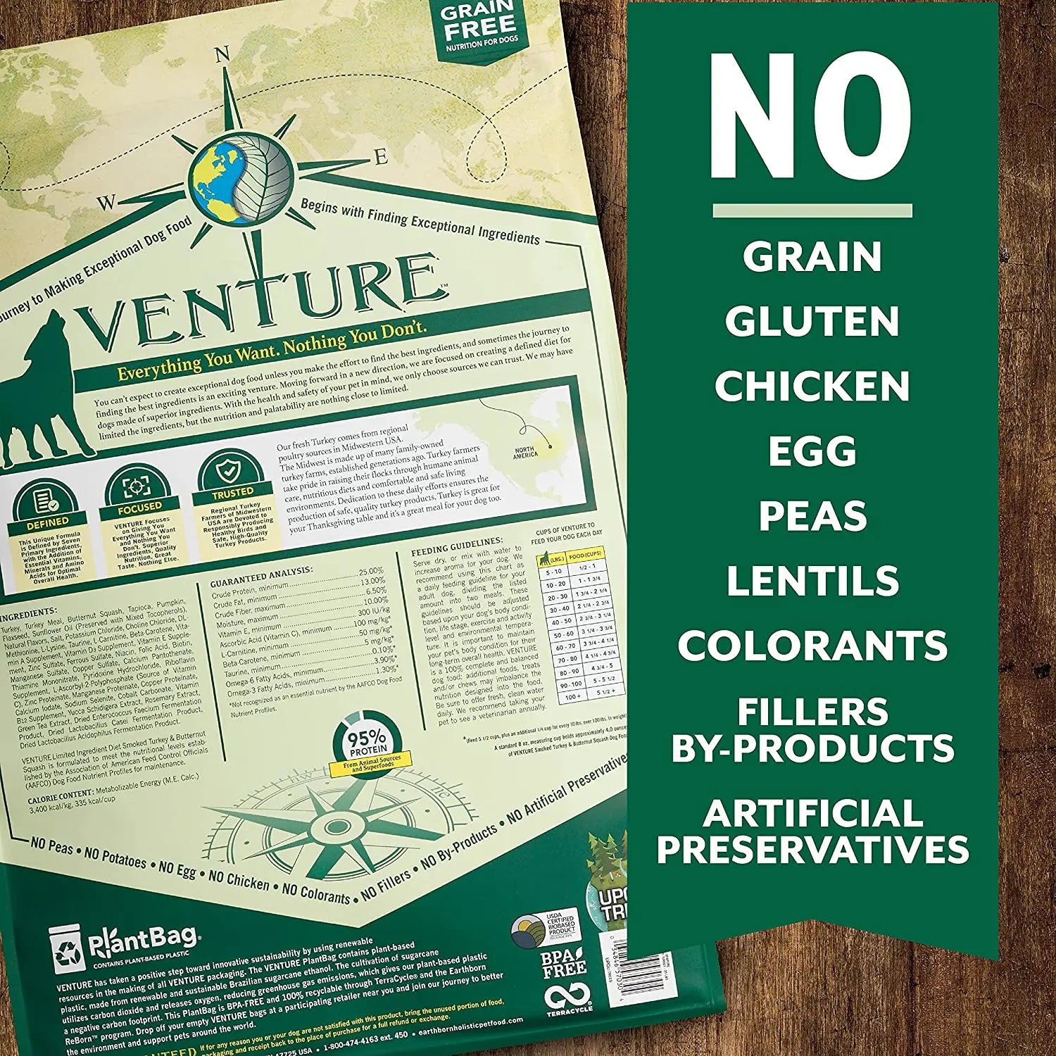 Earthborn Holistic® Venture Turkey Meal & Butternut Squash Grain Free Formula Earthborn Holistic®