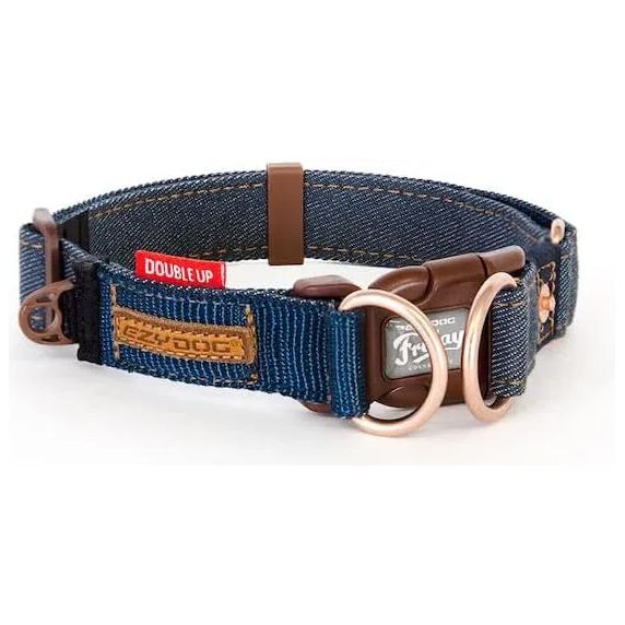 EzyDog Double Up Premium Nylon Dog Collar with Reflective Stitching EZY Dog