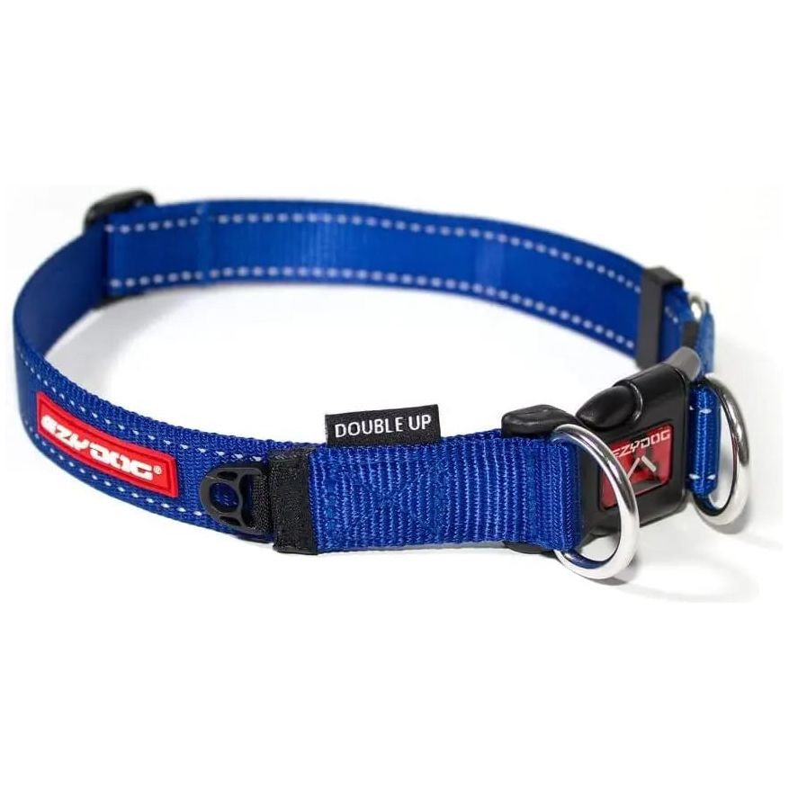 EzyDog Double Up Premium Nylon Dog Collar with Reflective Stitching EZY Dog