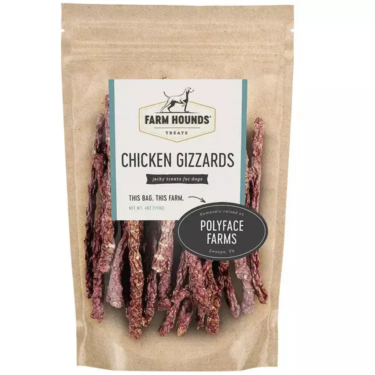 Farm Hounds Natural Dehydrated Gizzard Sticks Dog Training Treats Farm Hounds