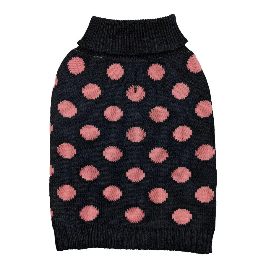 Fashion Pet Contrast Dot Dog Sweater Fashion Pet