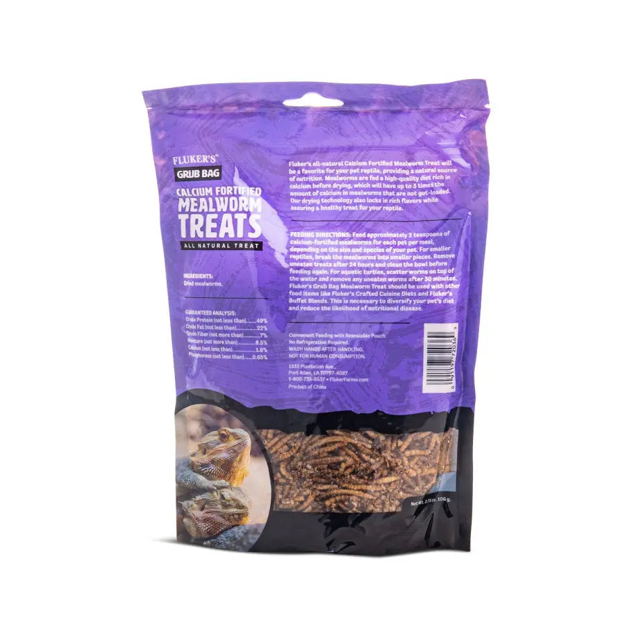 Fluker's Grub Bag Mealworm Calcium Fortified Treats Fluker's