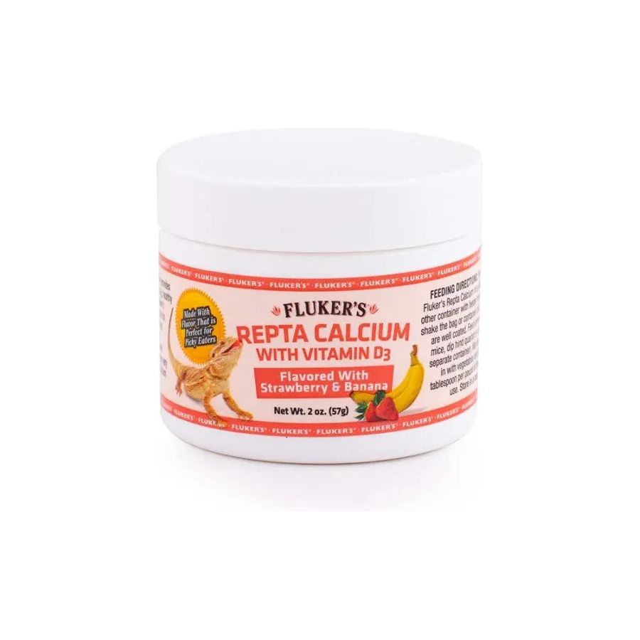 Fluker s Repta Calcium with Vitamin D3 Strawberry Banana Flavored Fluker s