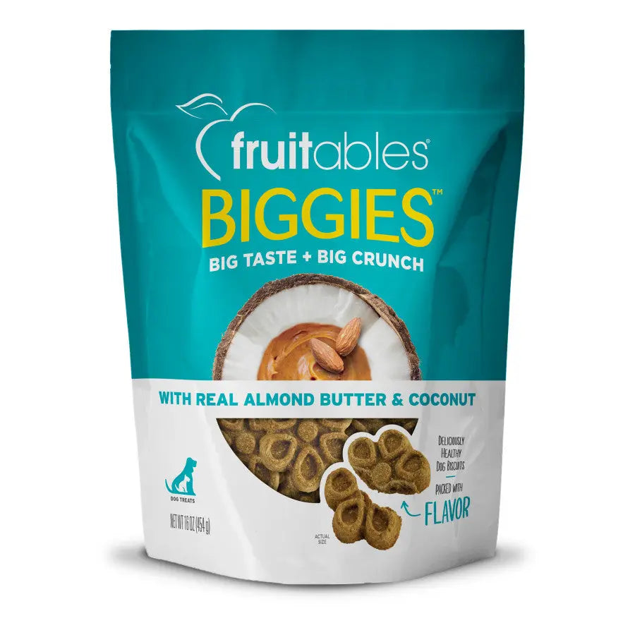 Fruitables Biggies Biscuits Healthy Dog Treats 16 oz Fruitables