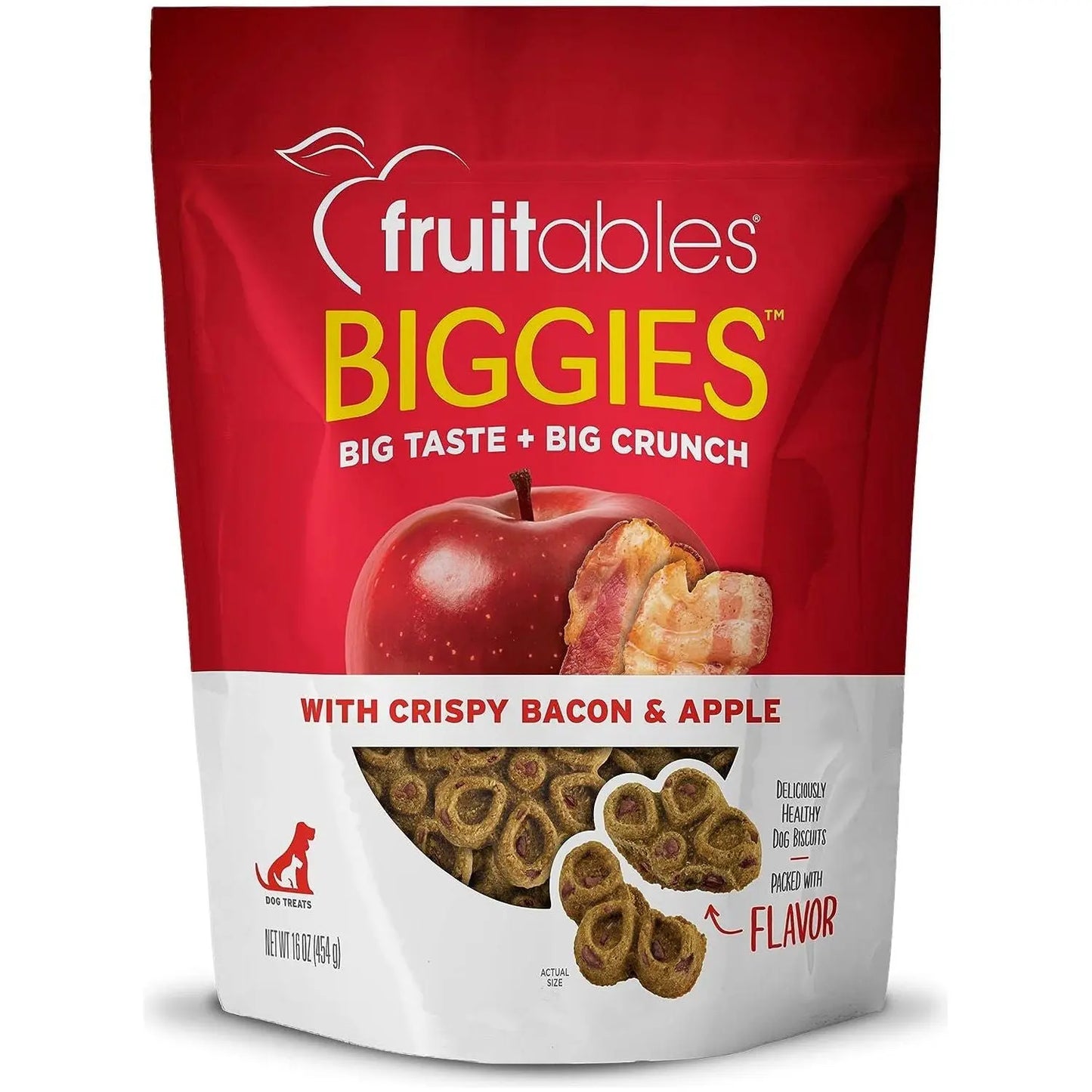 Fruitables Biggies Biscuits Healthy Dog Treats 16 oz Fruitables