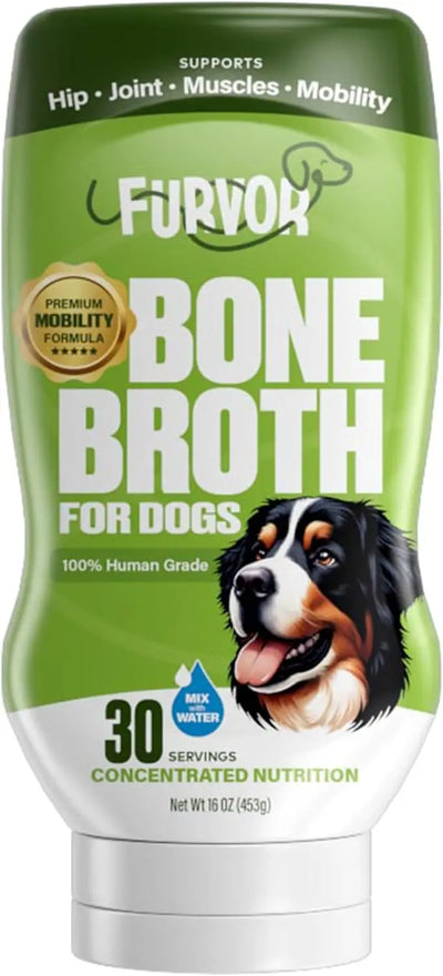 Furvor Mobility Support Beef Bone Broth Healthy Dog Food Topper Furvor