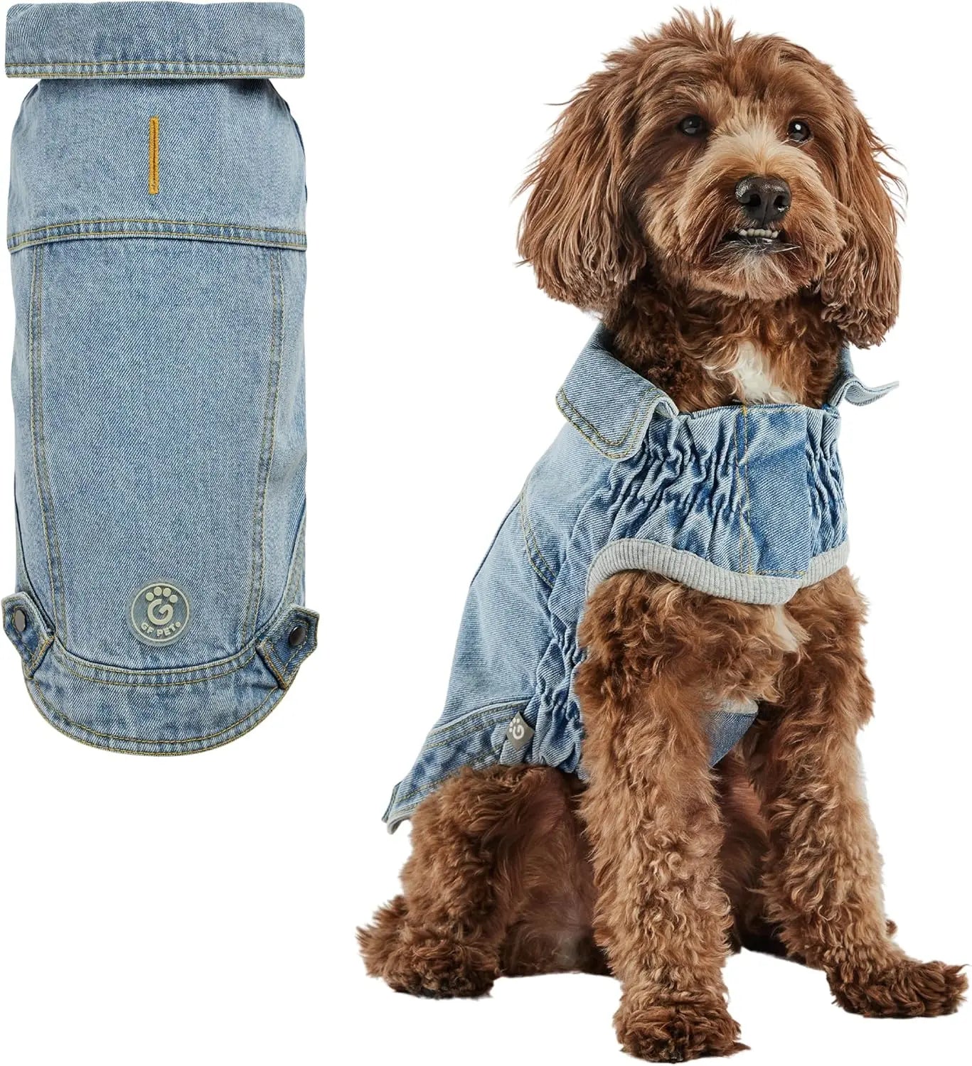 GF Pet Denim Jacket All Season Dog Jacket Light Wash GF Pet