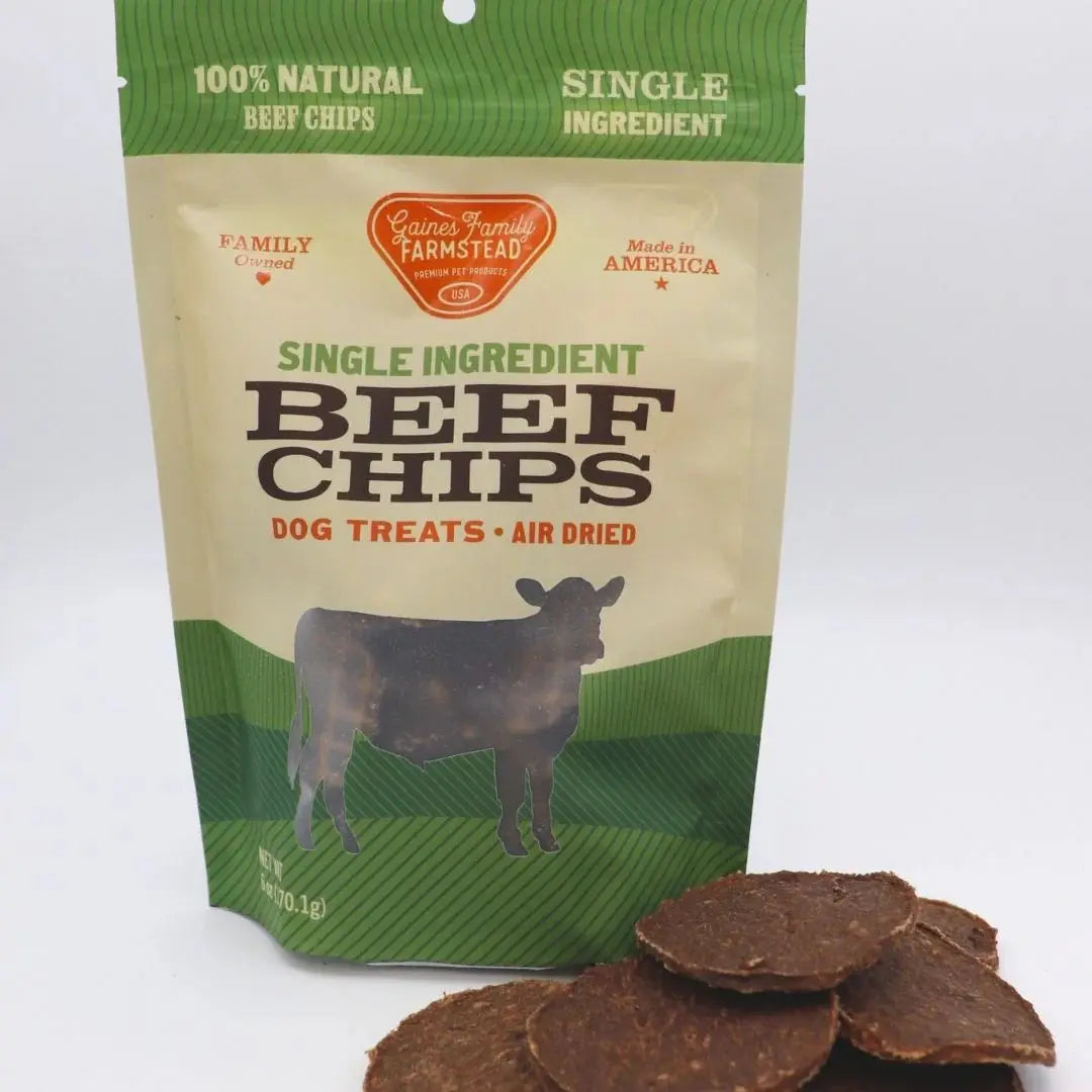 Gaines Family Farmstead Beef Chips Soft & Chewy Dog Treats 6oz Gaines Family Farmstead