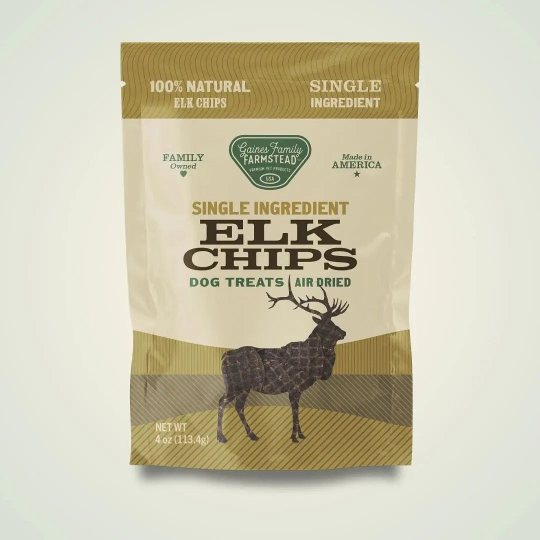 Gaines Family Farmstead Elk Chips Soft & Chewy Dog Treats 4oz Gaines Family Farmstead