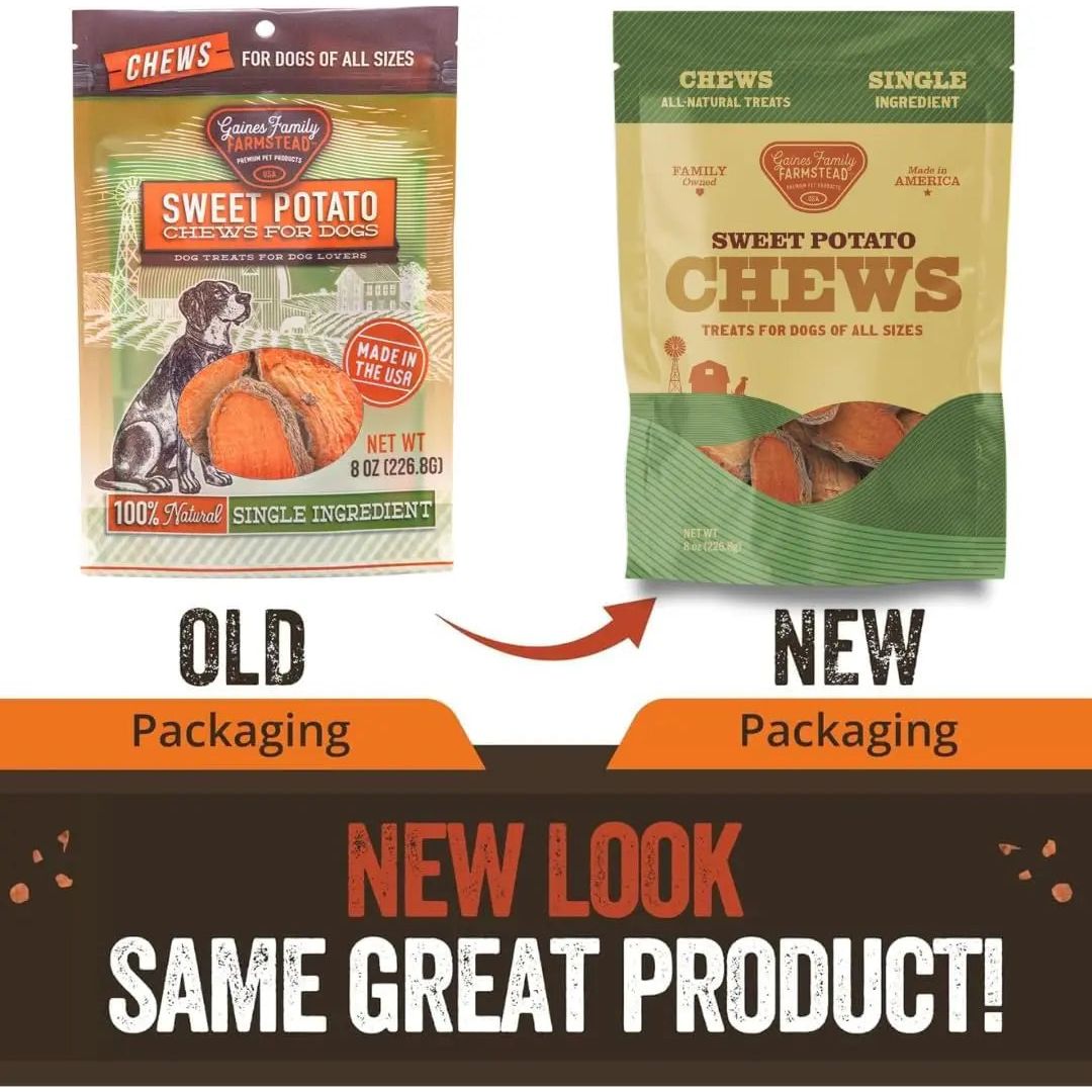 Gaines Family Farmstead Sweet Potato Chews Grain-Free Dog Treats Gaines Family Farmstead