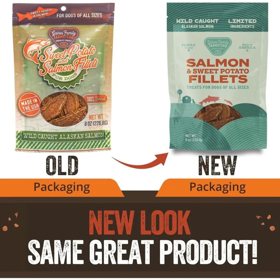 Gaines Family Sweet Potato & Salmon Fillets Dog Treats Gaines Family Farmstead