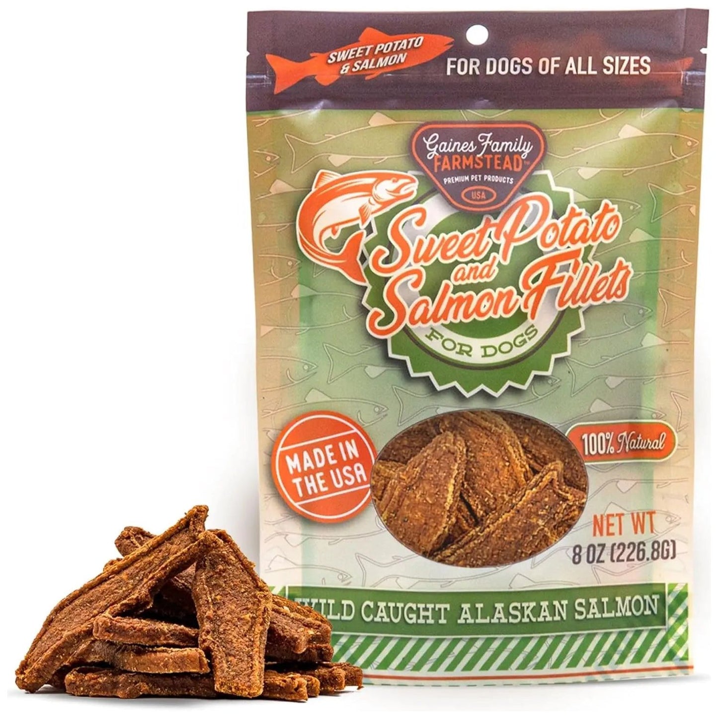 Gaines Family Sweet Potato & Salmon Fillets Dog Treats Gaines Family Farmstead