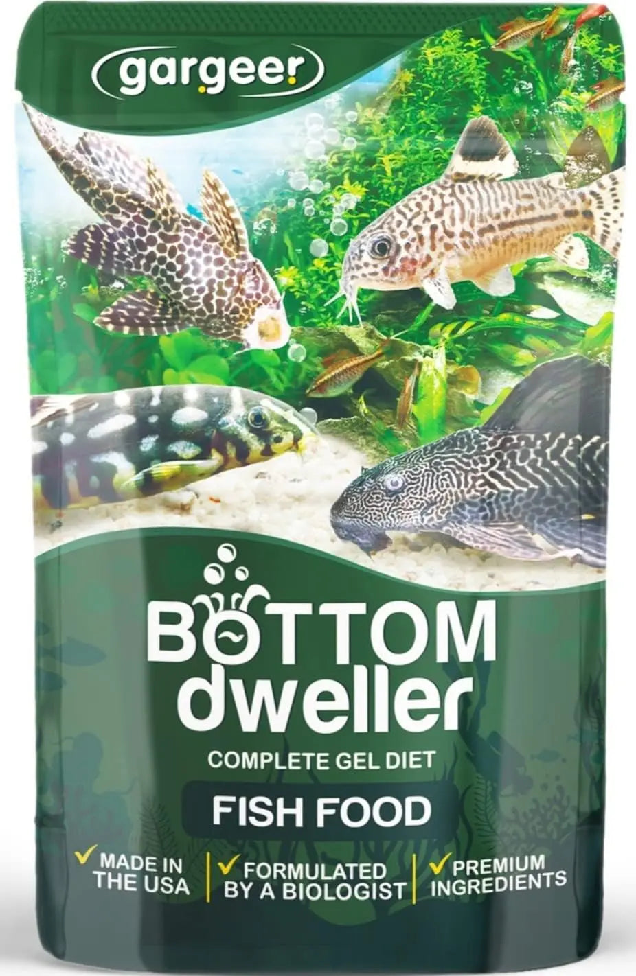 Gargeer Complete Bottom Dweller Fish Food for Advanced Breeders 3oz Gargeer