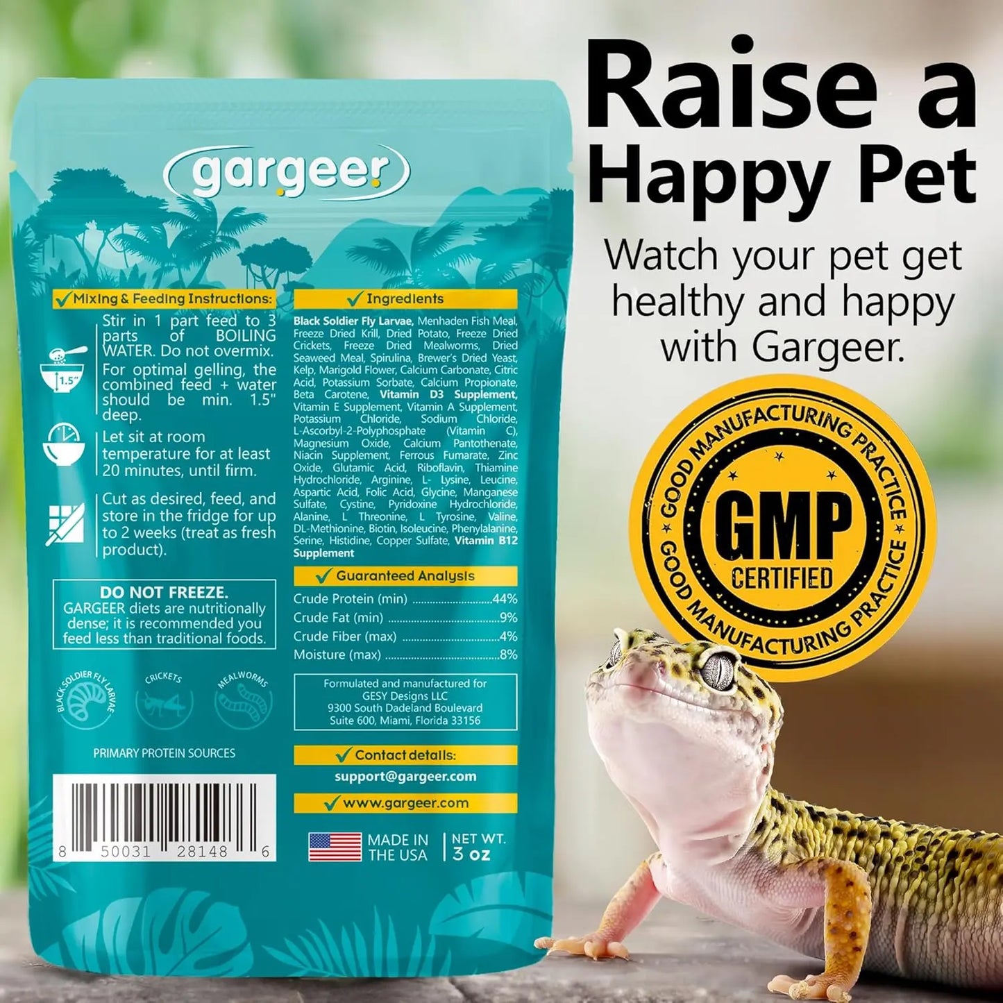 Gargeer Complete Gel Diet Leopard Gecko Food Gargeer