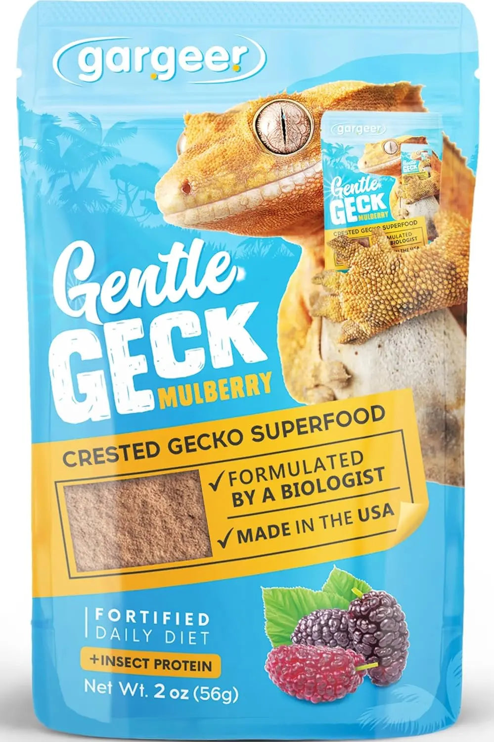 Gargeer Complete Mulberry & Insects Protein Crested Gecko Food Gargeer