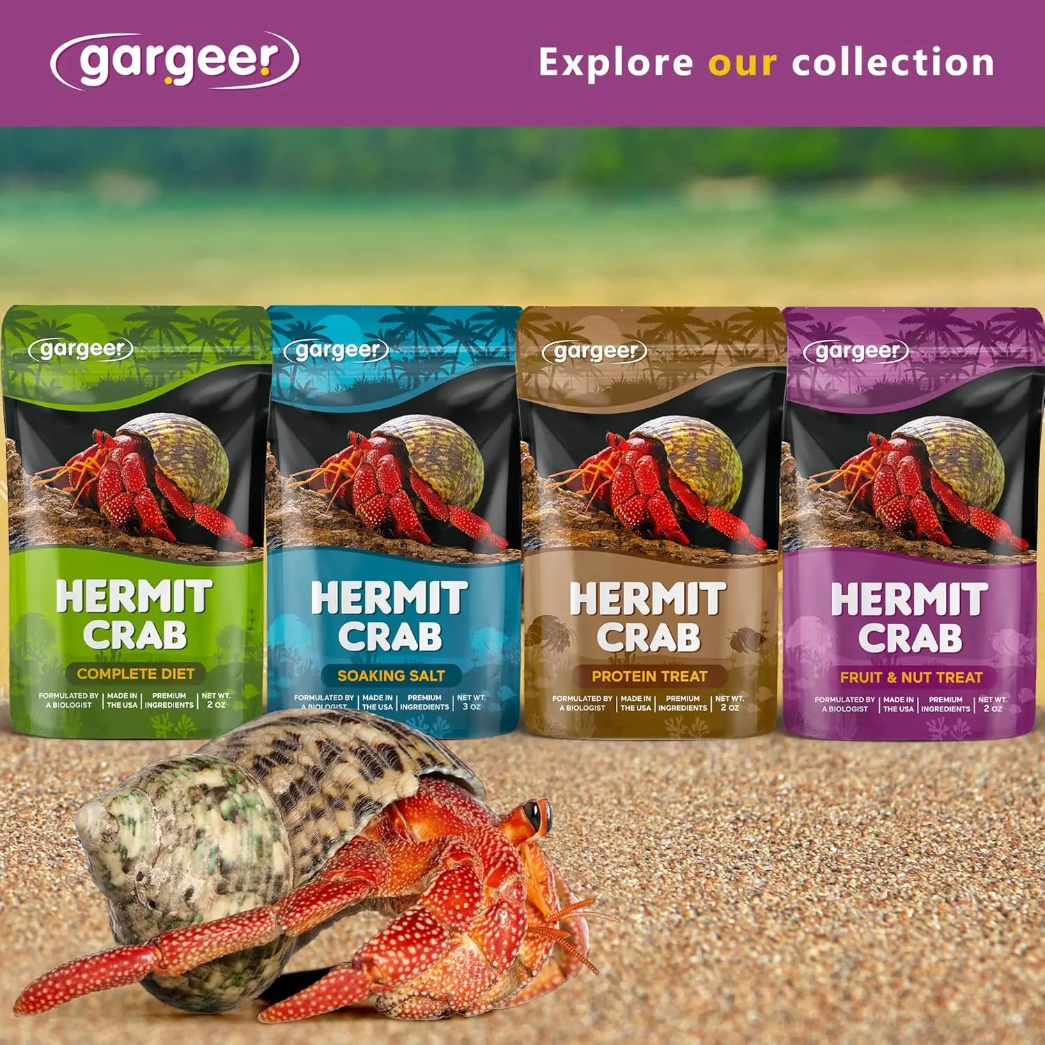 Gargeer Fruit & Nuts Hermit Crab Treats 2oz Gargeer