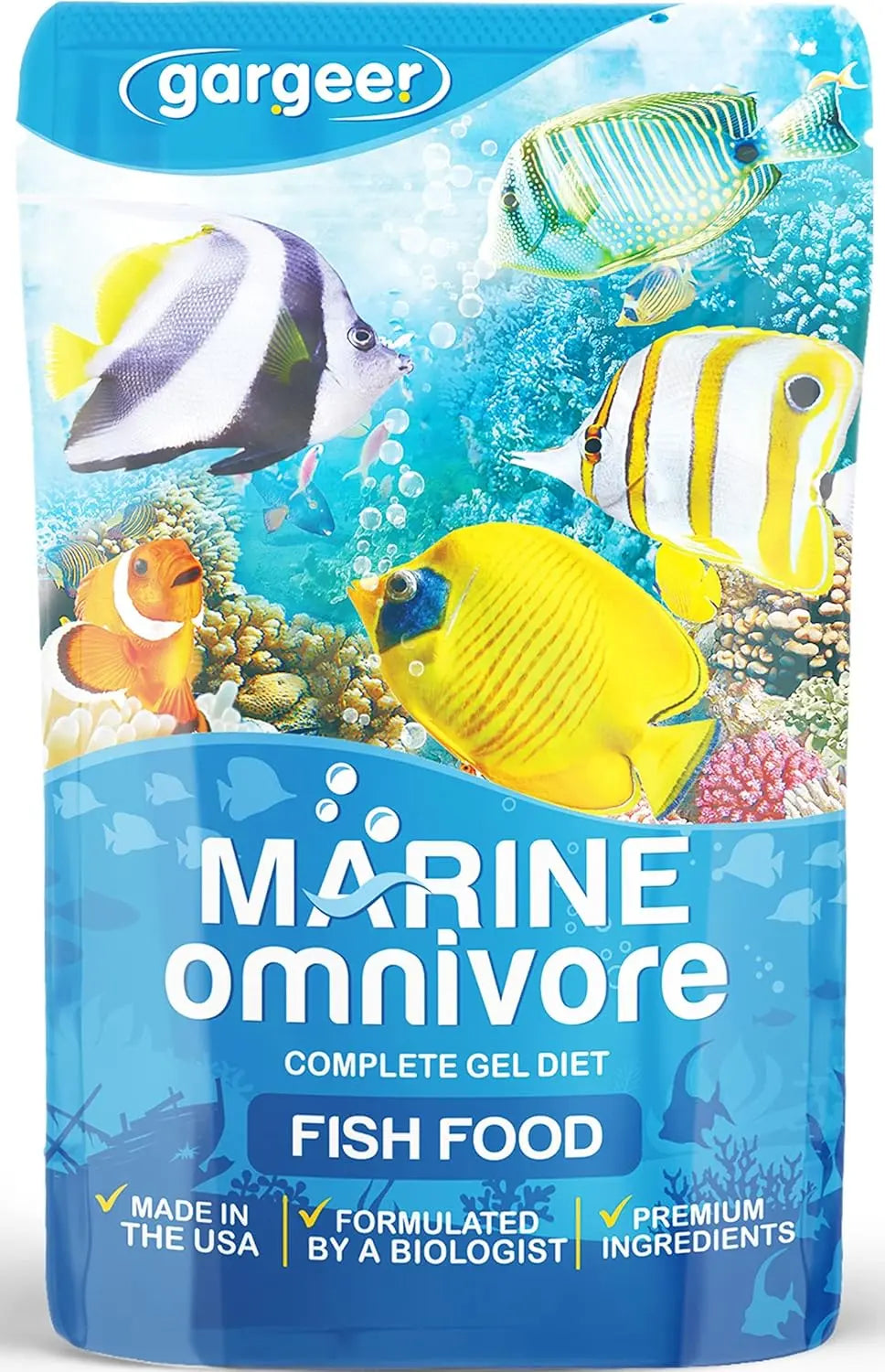 Gargeer Marine Gel Diet Complete Saltwater Omnivore Fish Food Gargeer